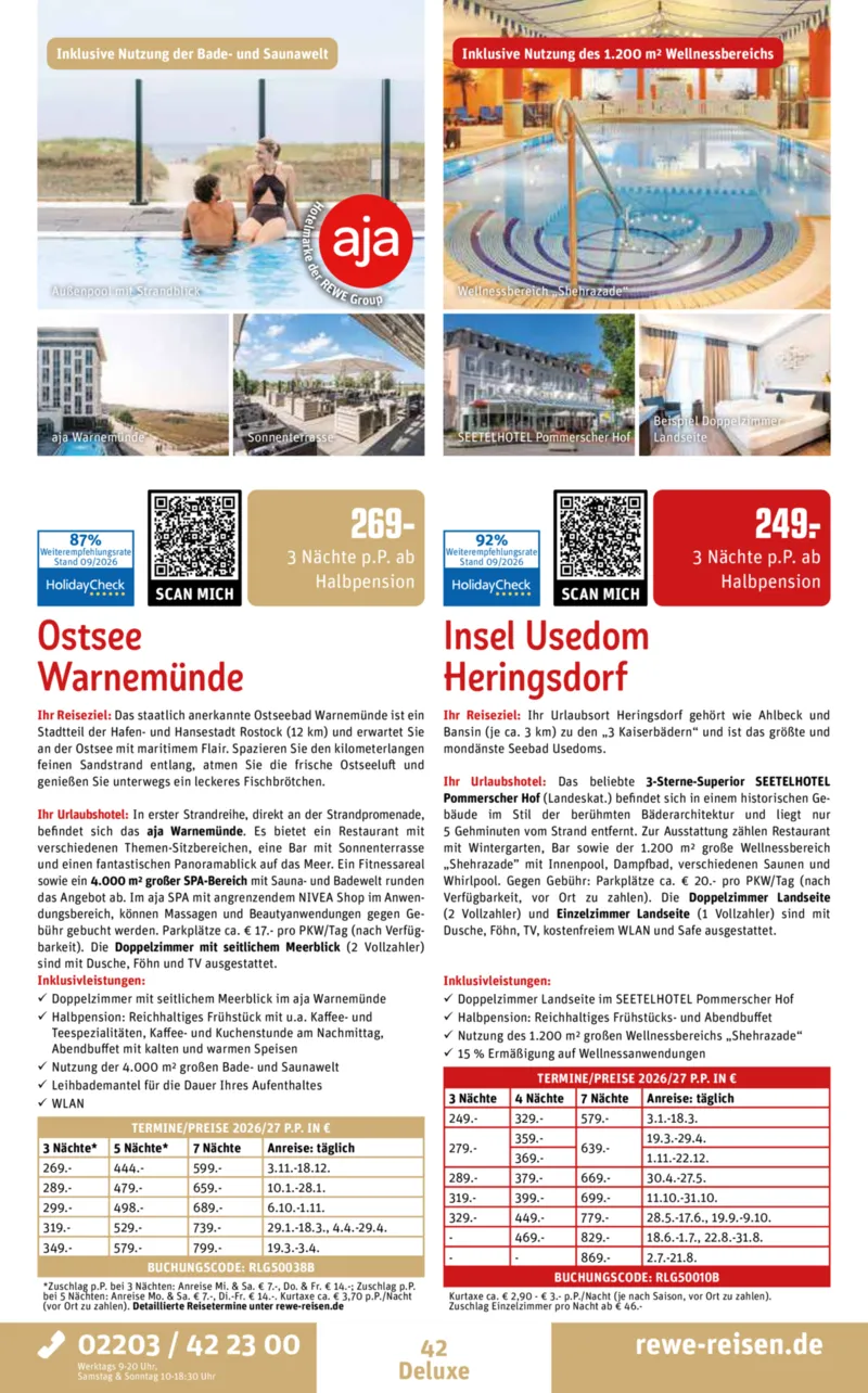 REWE Reisen Prospekt vom 28.09.2026, Seite 42
