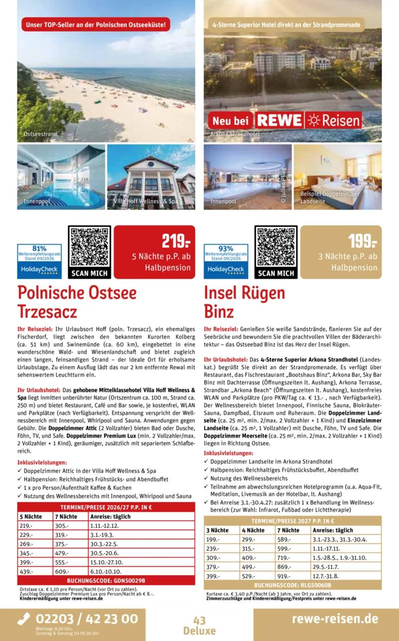 REWE Reisen Prospekt vom 28.09.2026, Seite 43