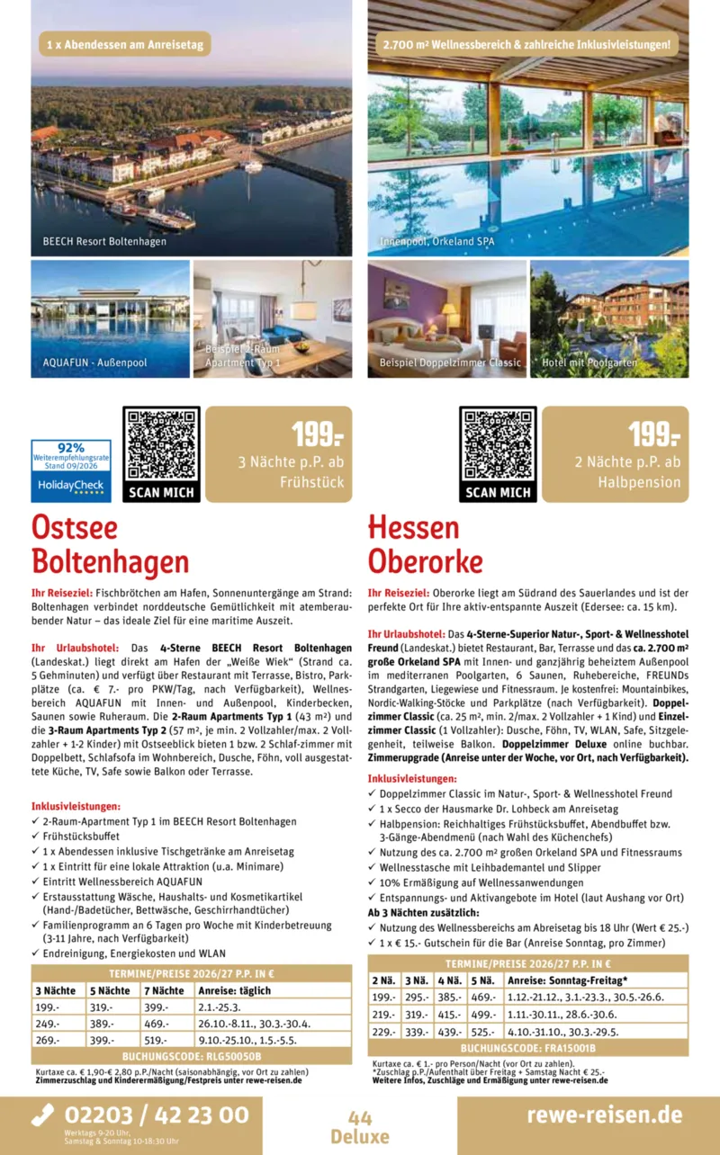 REWE Reisen Prospekt vom 28.09.2026, Seite 44