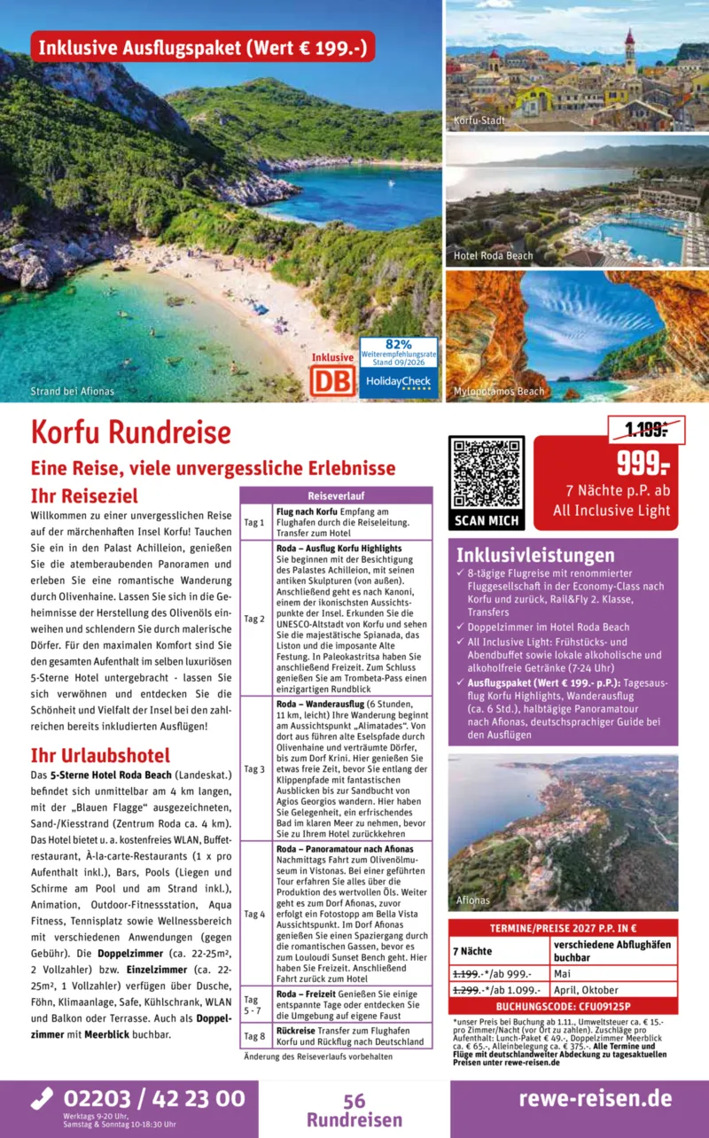 REWE Reisen Prospekt vom 28.09.2026, Seite 56