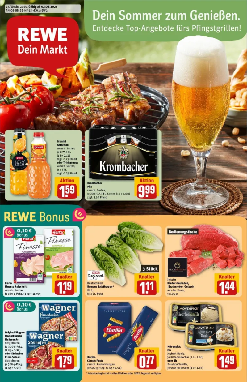 REWE Prospekt vom 02.06.2025, Seite 1