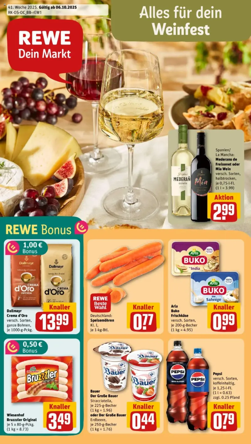 REWE Prospekt vom 06.10.2025, Seite 1