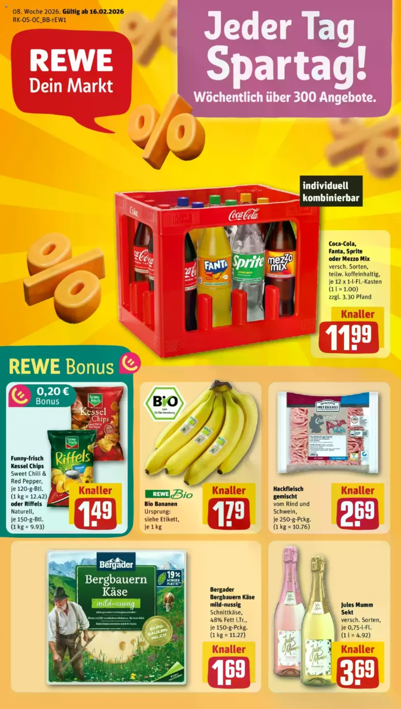 REWE Prospekt vom 16.02.2026, Seite 1