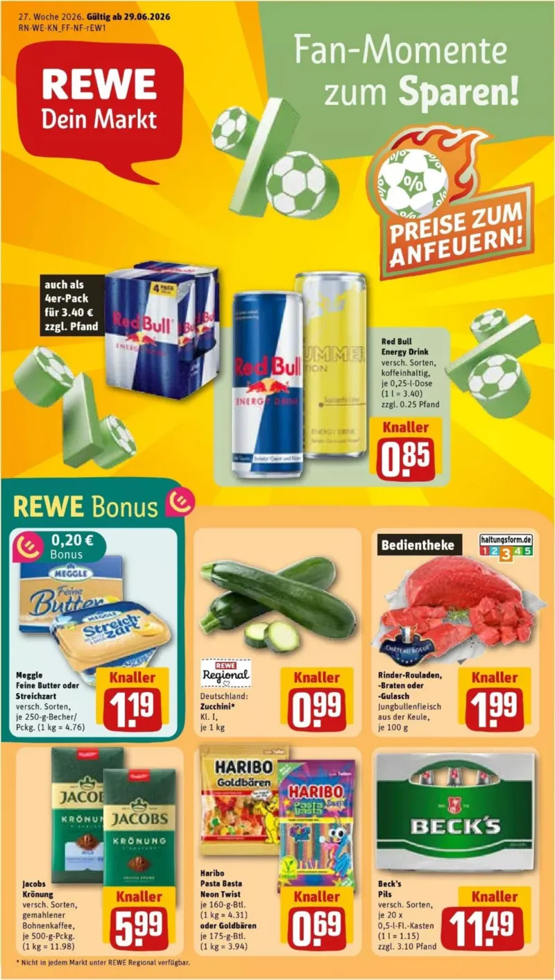 REWE Prospekt vom 29.06.2026, Seite 1