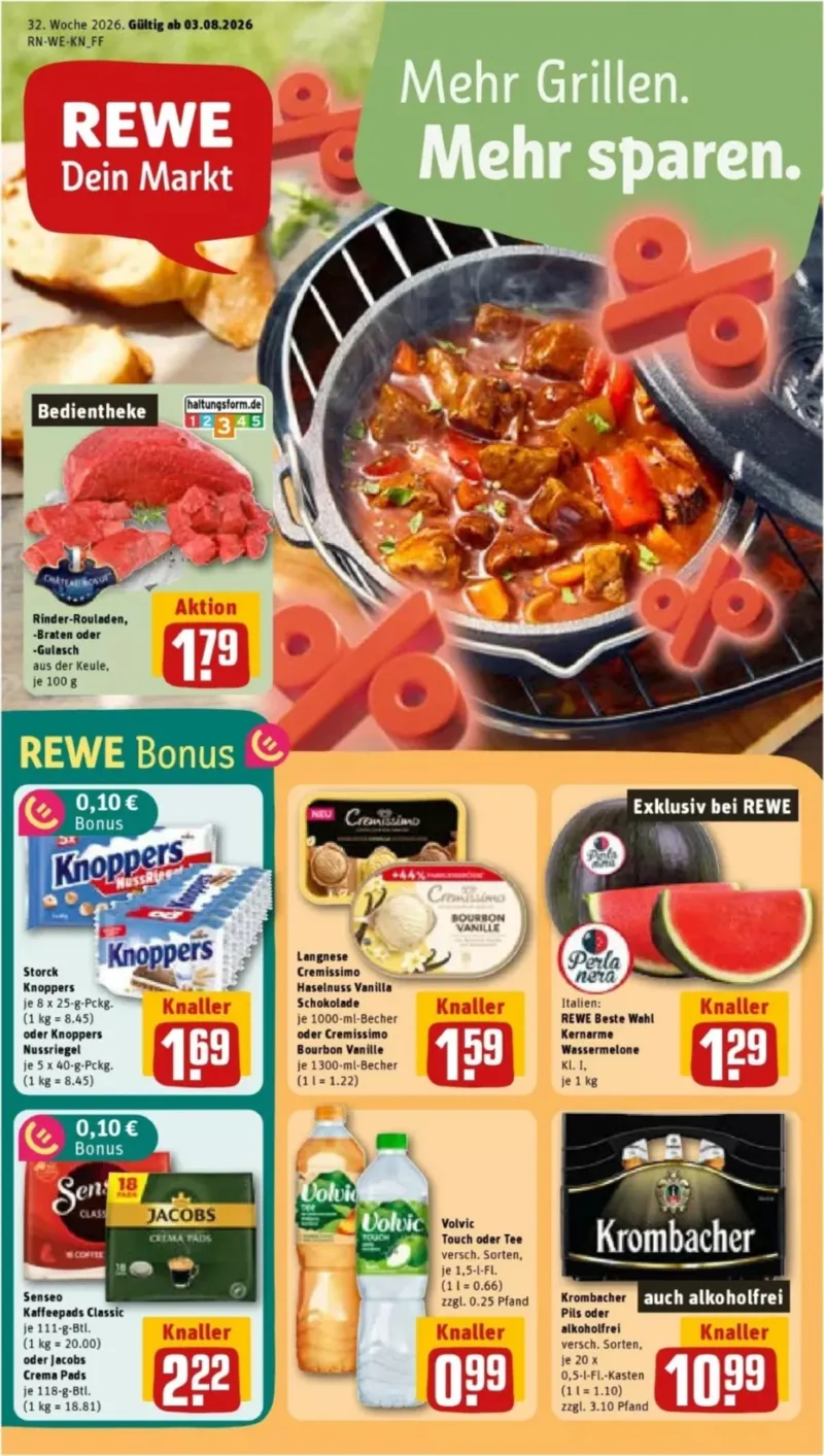 REWE Prospekt vom 03.08.2026, Seite 1
