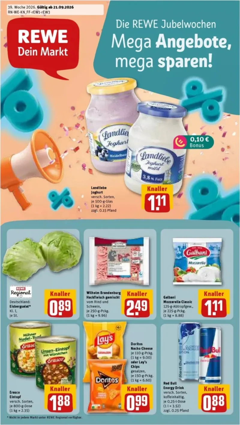 REWE Prospekt vom 21.09.2026, Seite 1