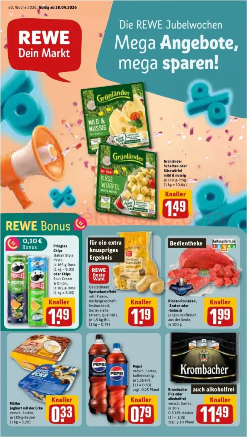 REWE Prospekt vom 28.09.2026, Seite 1