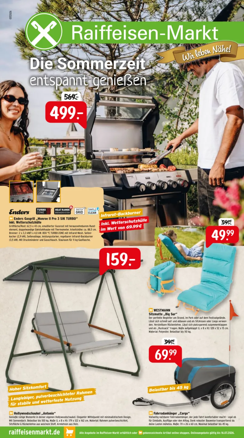 Raiffeisen-Markt Prospekt vom 24.06.2026, Seite 1