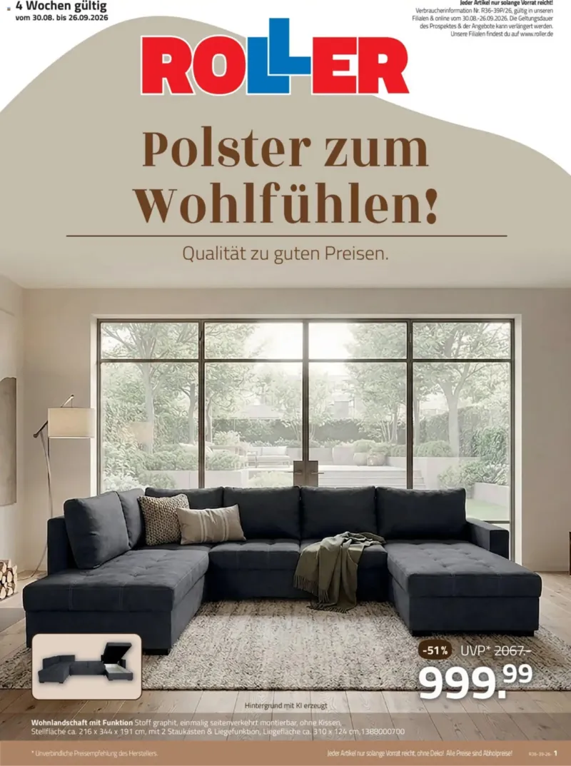 Roller Prospekt vom 30.08.2026, Seite 1
