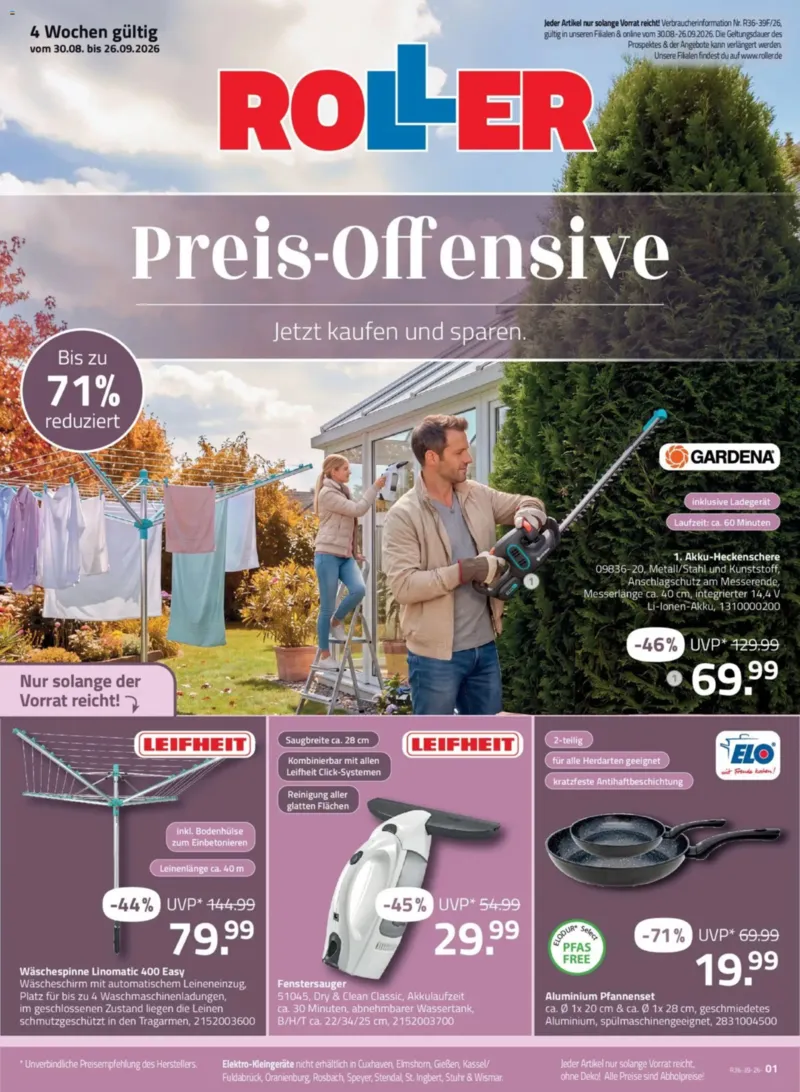 Roller Prospekt vom 30.08.2026, Seite 1