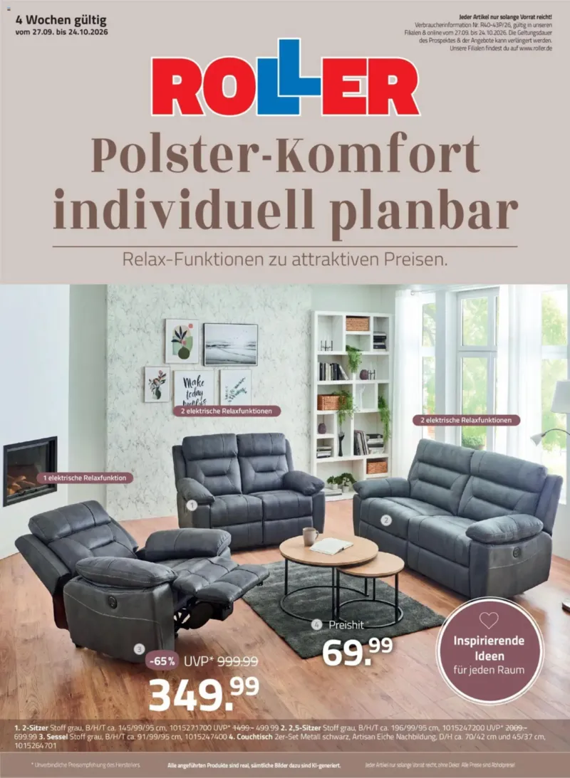 Roller Prospekt vom 27.09.2026, Seite 1