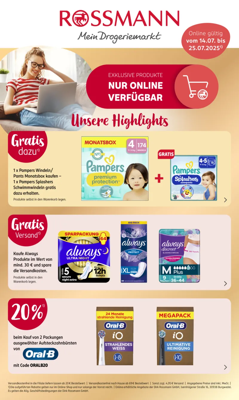 ROSSMANN Prospekt vom 14.07.2025, Seite 1