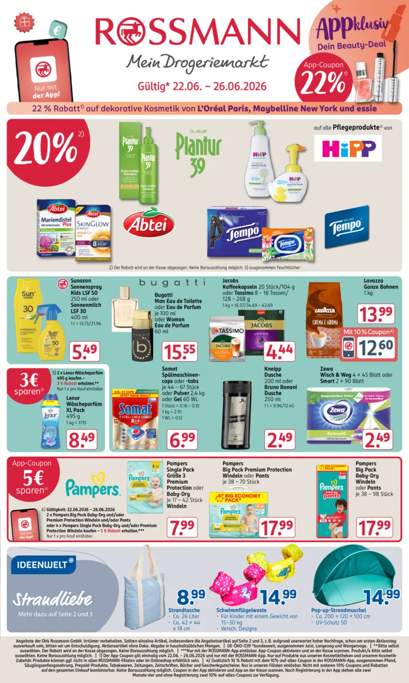 ROSSMANN Prospekt vom 22.06.2026, Seite 1