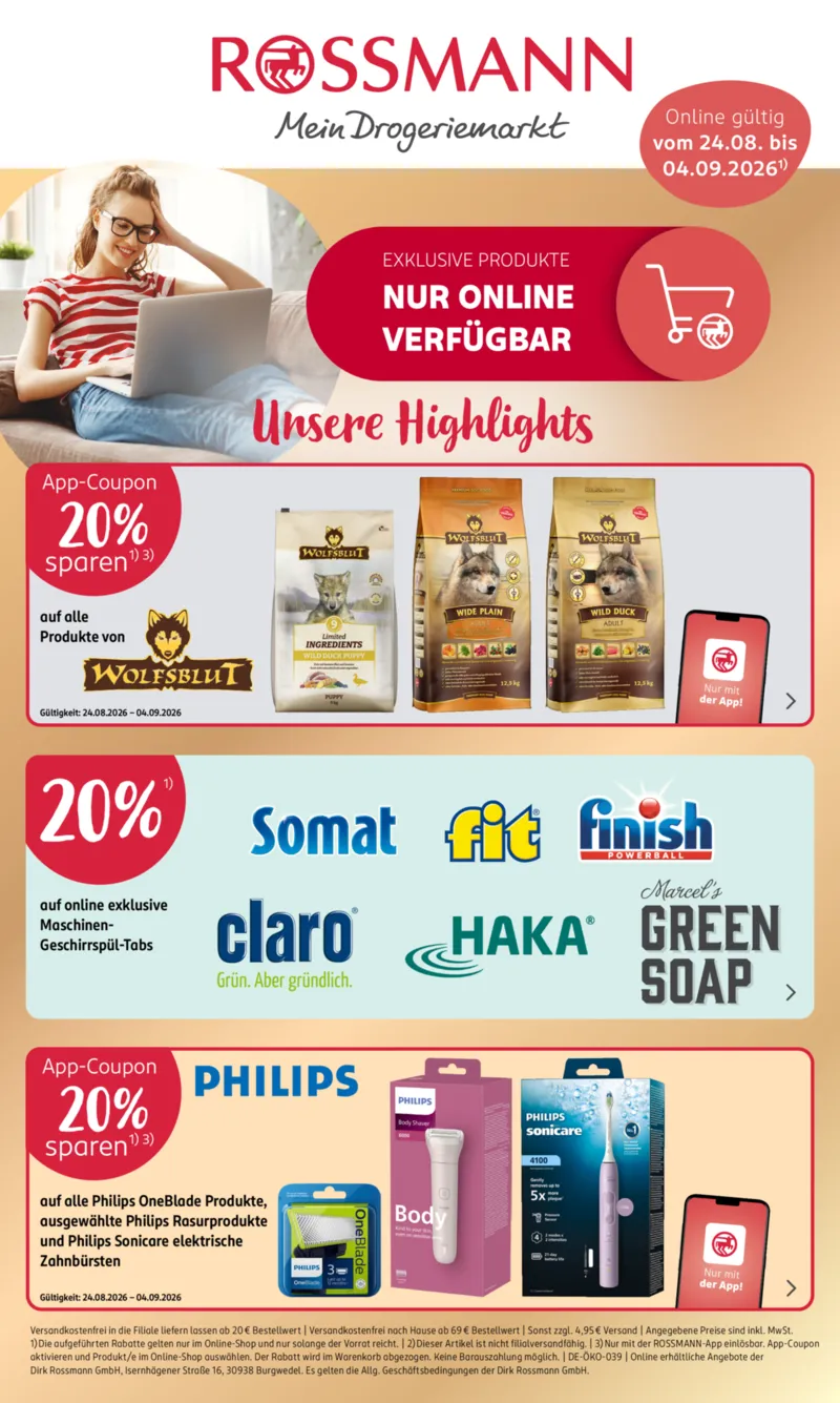 ROSSMANN Prospekt vom 24.08.2026, Seite 1