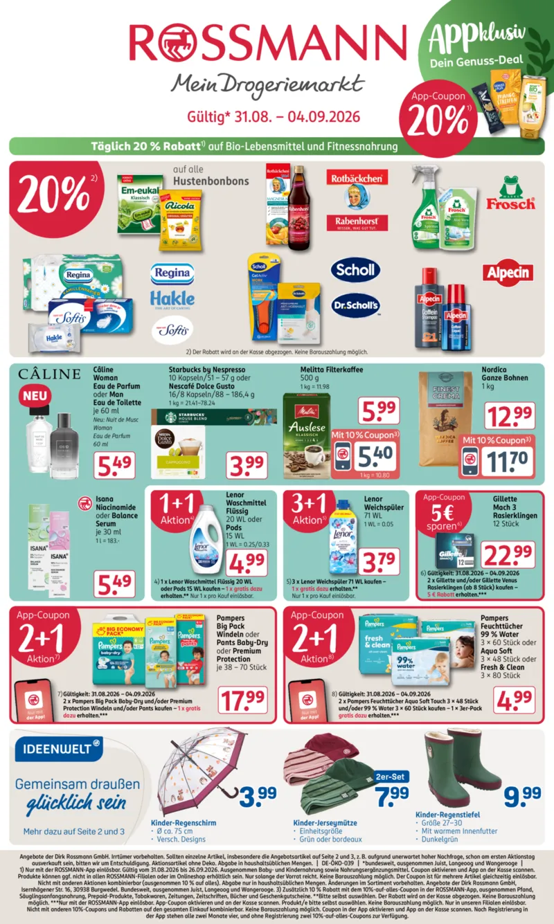 ROSSMANN Prospekt vom 31.08.2026, Seite 1