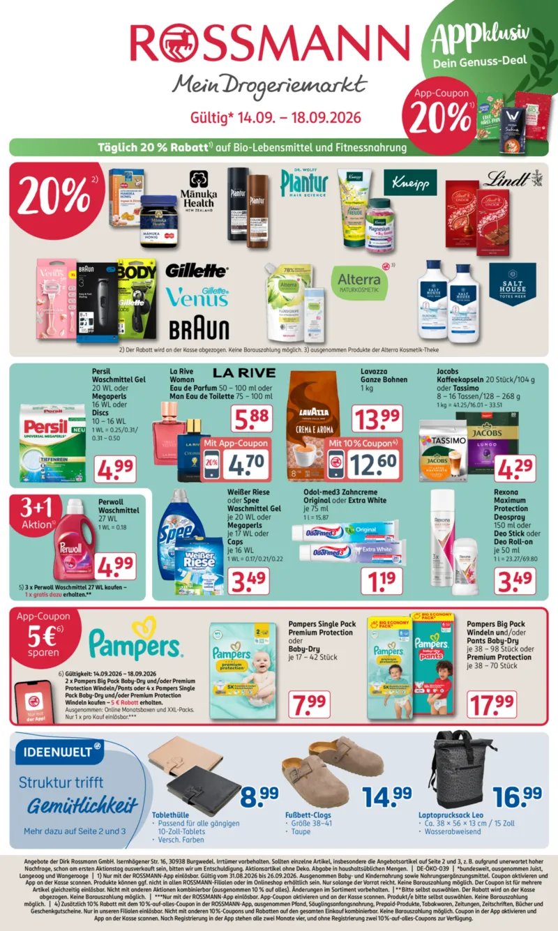 ROSSMANN Prospekt vom 14.09.2026, Seite 1
