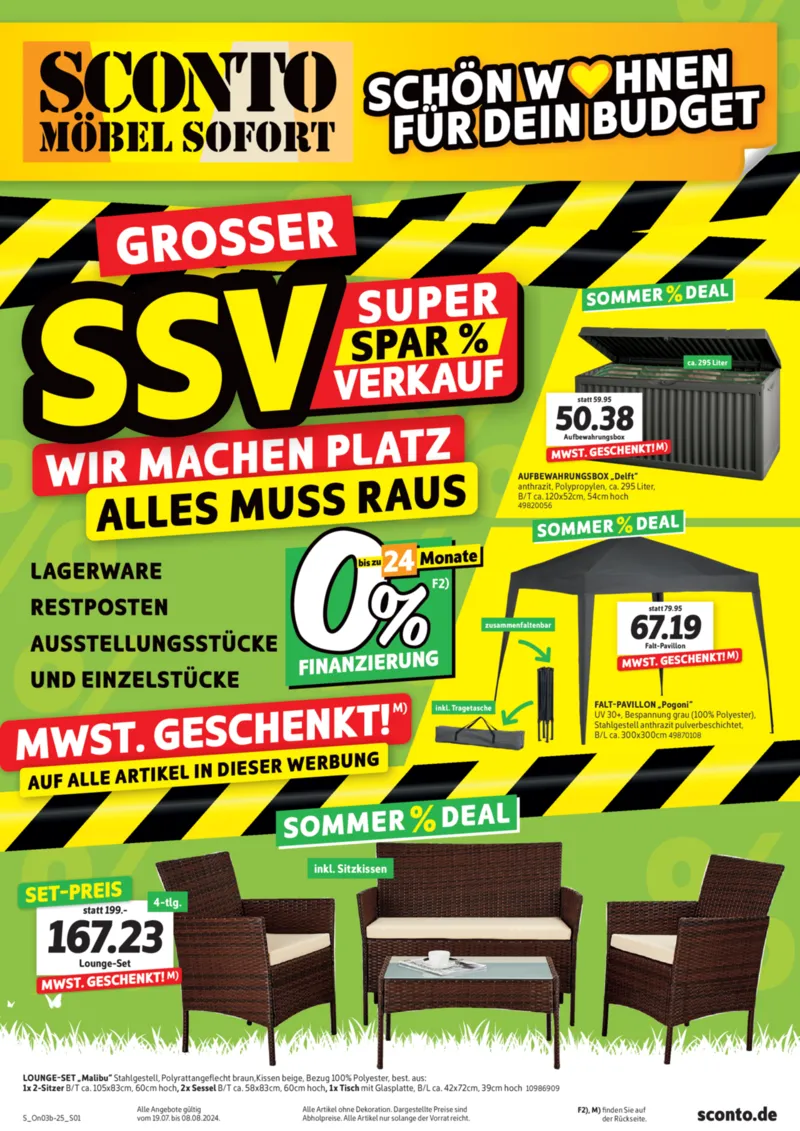 Sconto-SB Prospekt vom 19.07.2025, Seite 1