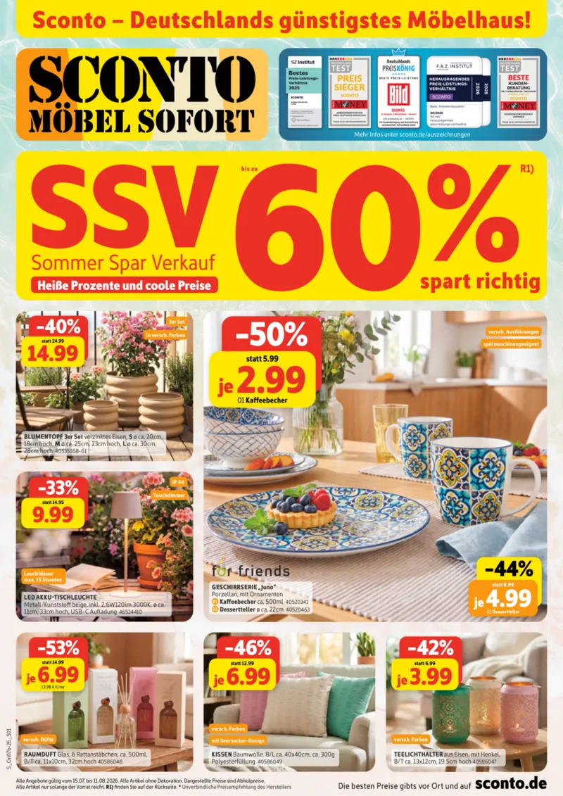 Sconto-SB Prospekt vom 15.07.2026, Seite 1