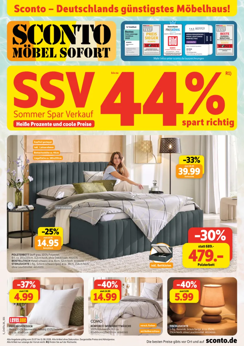 Sconto-SB Prospekt vom 15.07.2026, Seite 1