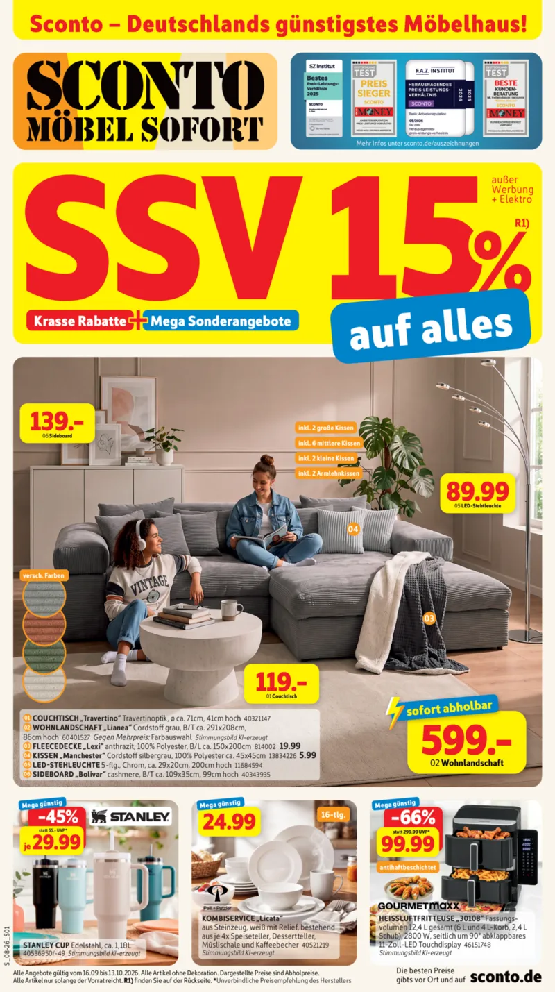 Sconto-SB Prospekt vom 16.09.2026, Seite 1