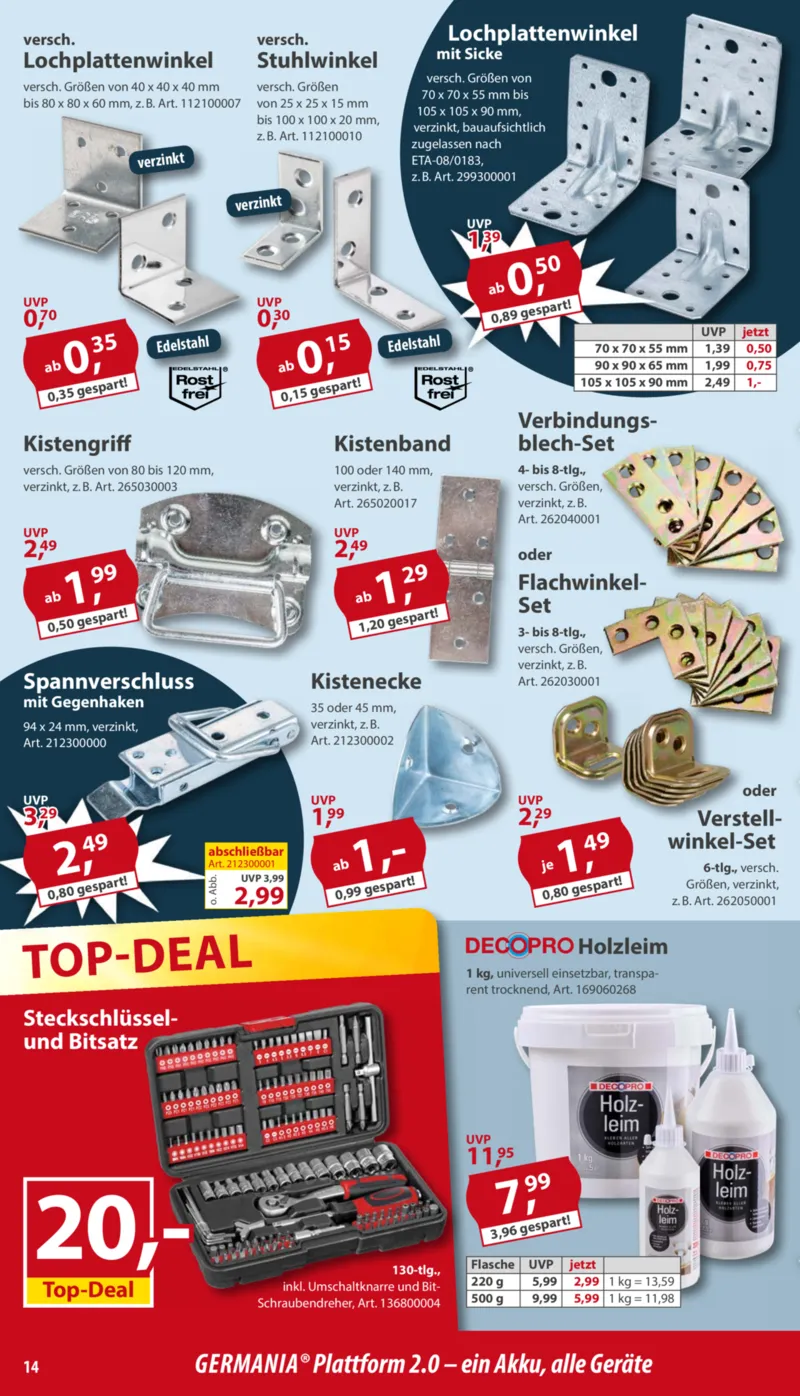 Sonderpreis Baumarkt Prospekt vom 18.10.2025, Seite 14