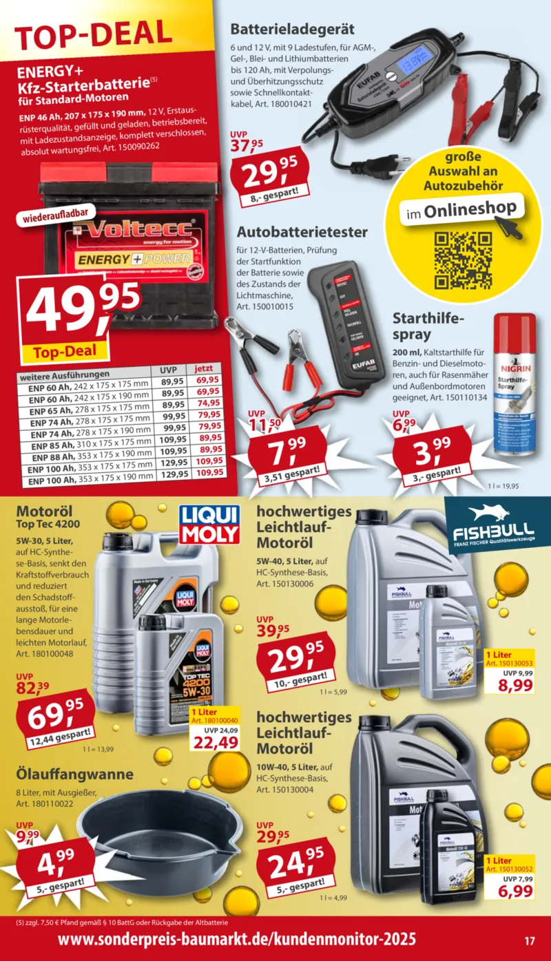 Sonderpreis Baumarkt Prospekt vom 18.10.2025, Seite 17