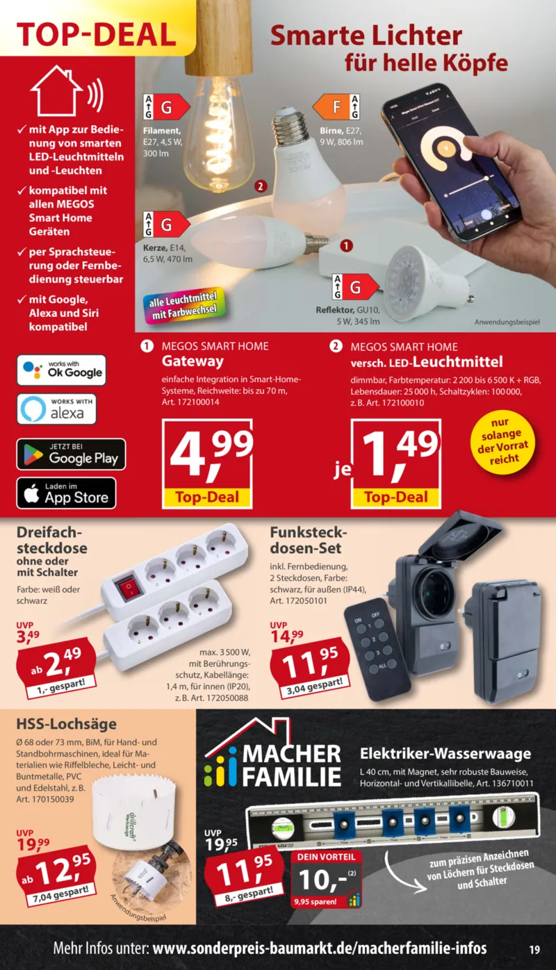 Sonderpreis Baumarkt Prospekt vom 18.10.2025, Seite 19