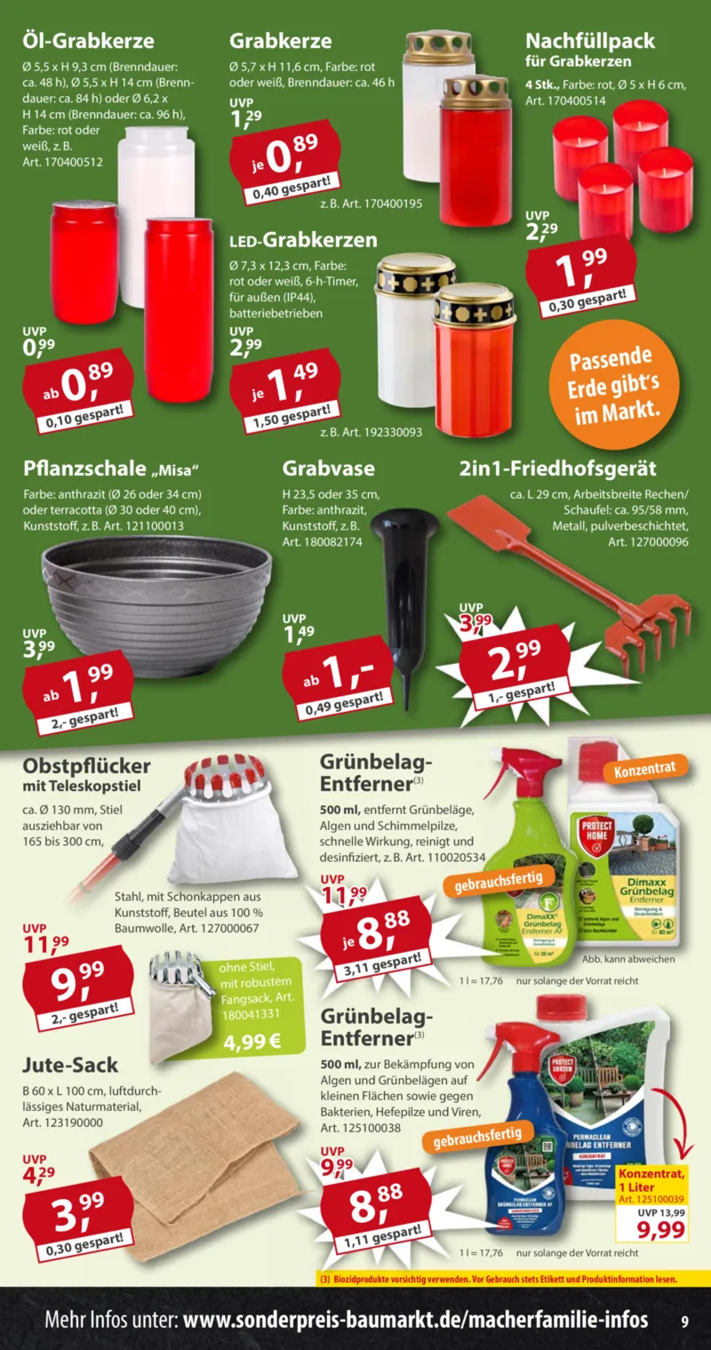 Sonderpreis Baumarkt Prospekt vom 18.10.2025, Seite 9