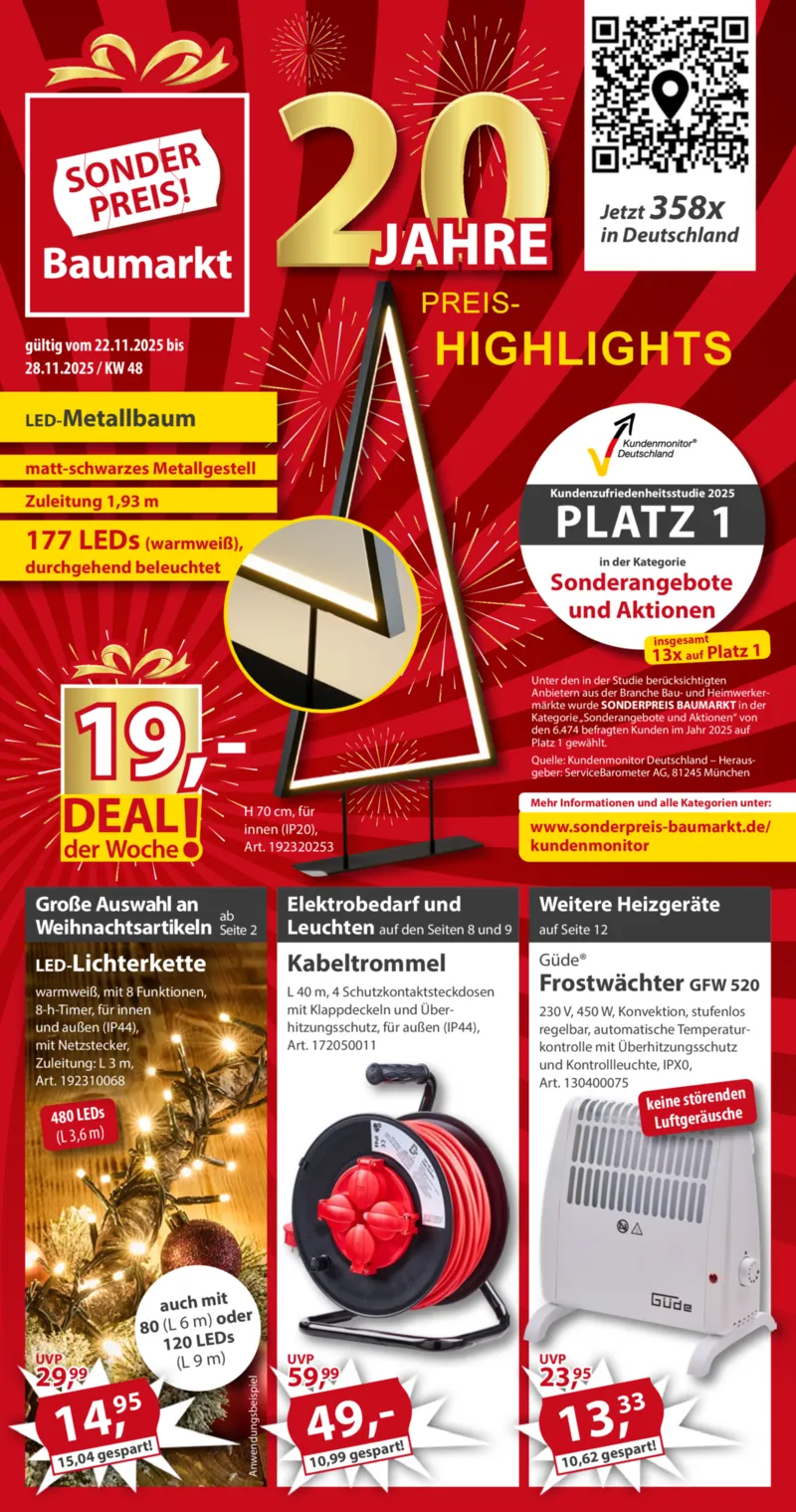 Sonderpreis Baumarkt Prospekt vom 22.11.2025, Seite 1