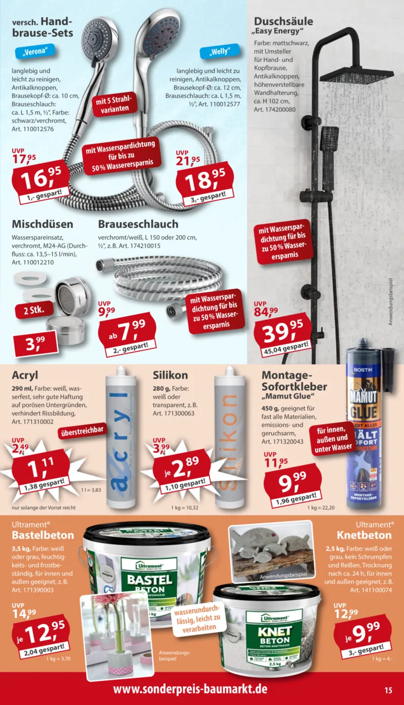 Sonderpreis Baumarkt Prospekt vom 22.11.2025, Seite 15