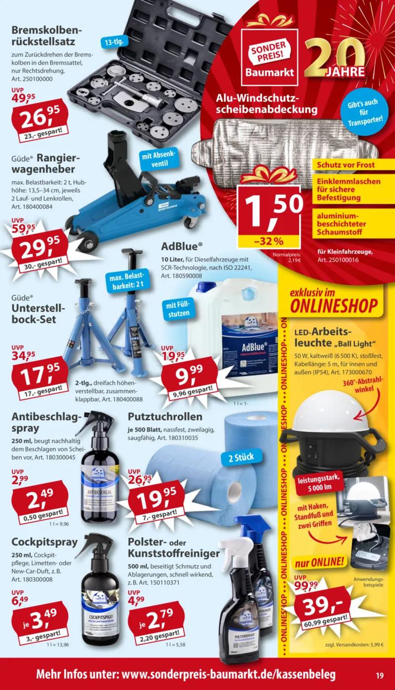 Sonderpreis Baumarkt Prospekt vom 22.11.2025, Seite 19