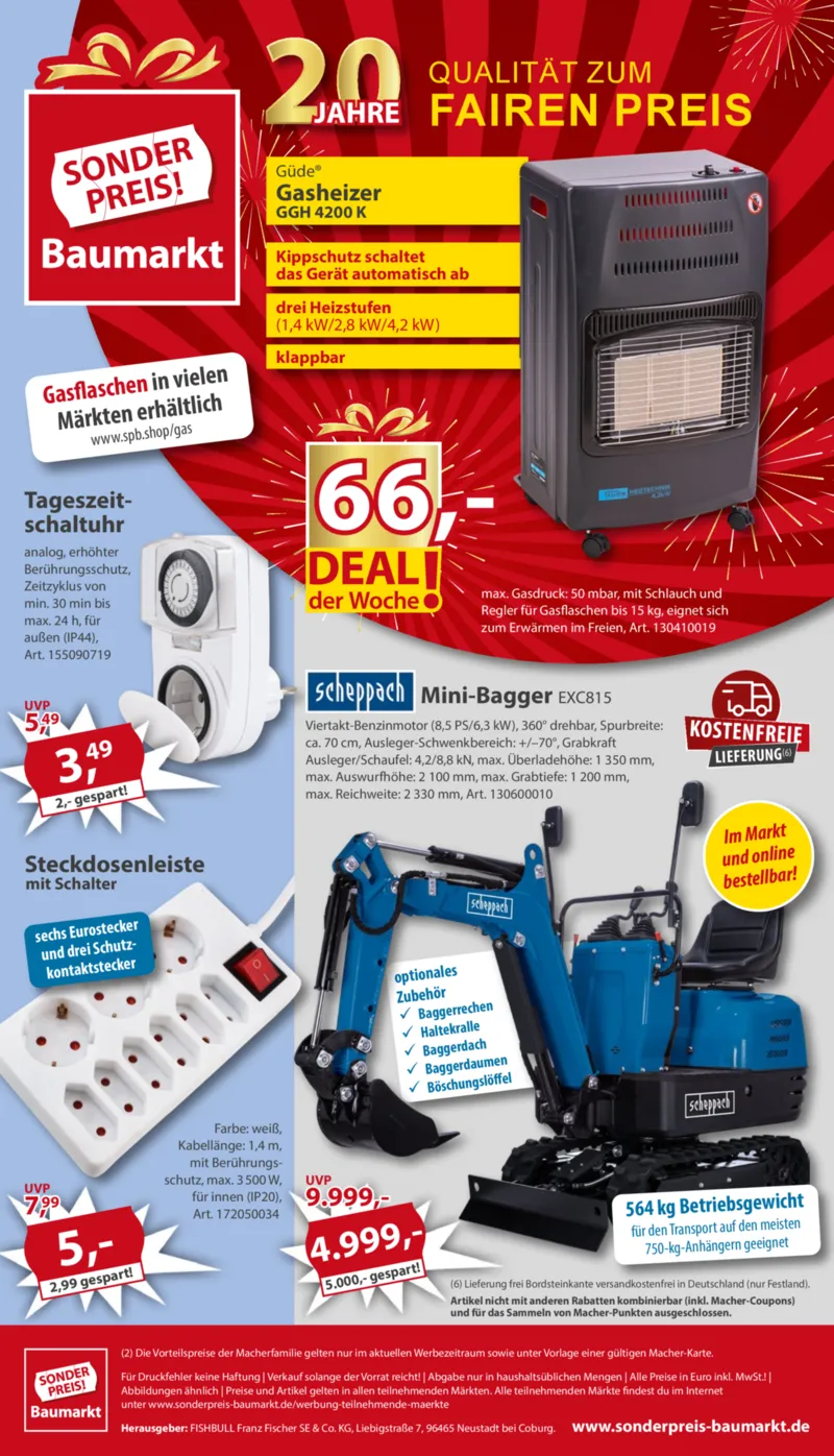 Sonderpreis Baumarkt Prospekt vom 22.11.2025, Seite 20
