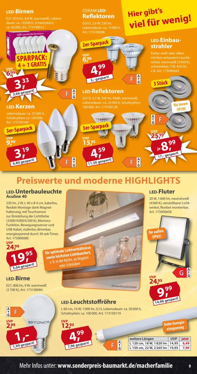Sonderpreis Baumarkt Prospekt vom 22.11.2025, Seite 9
