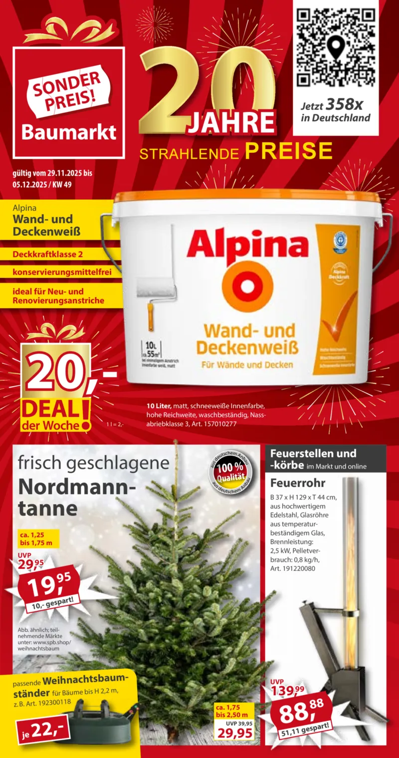 Sonderpreis Baumarkt Prospekt vom 29.11.2025, Seite 1