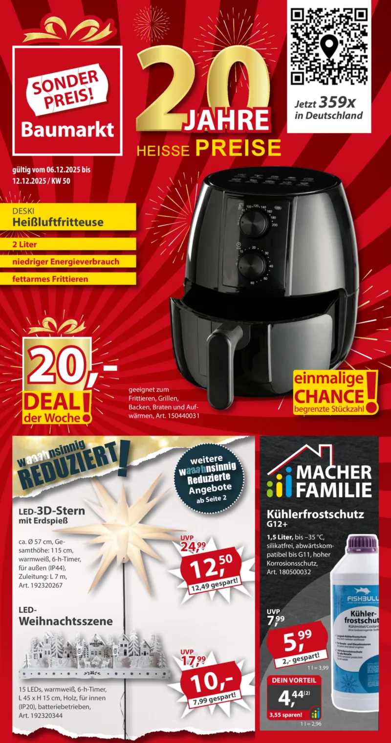 Sonderpreis Baumarkt Prospekt vom 06.12.2025, Seite 1