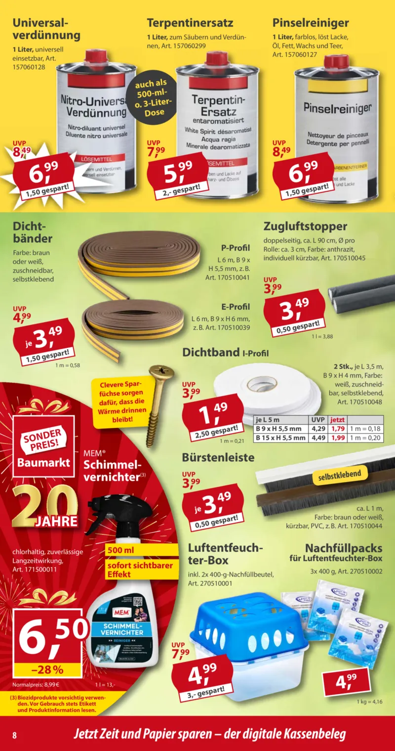 Sonderpreis Baumarkt Prospekt vom 06.12.2025, Seite 8