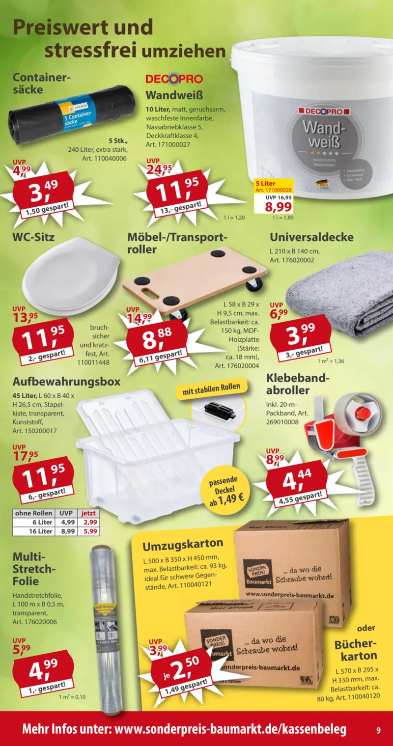 Sonderpreis Baumarkt Prospekt vom 06.12.2025, Seite 9