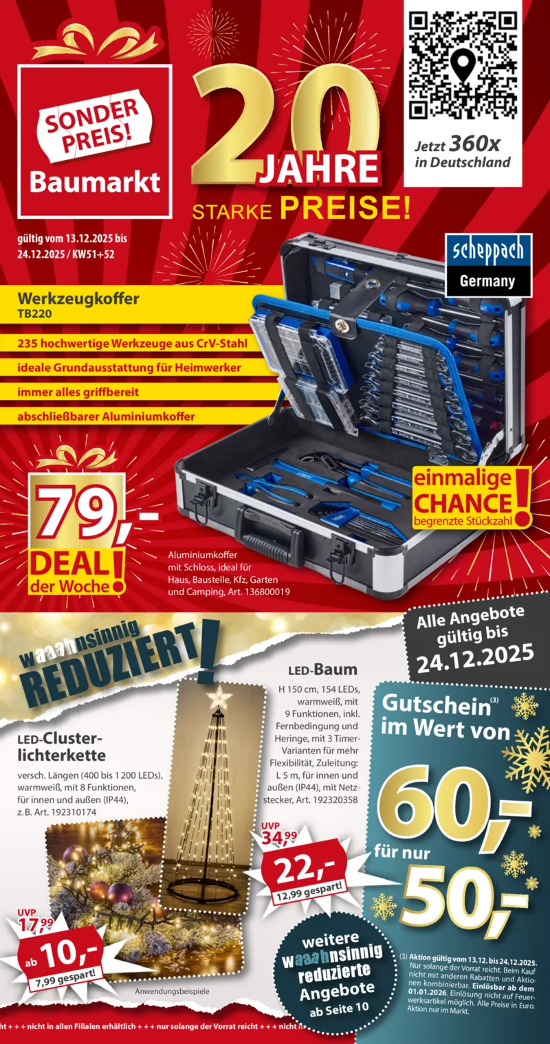 Sonderpreis Baumarkt Prospekt vom 13.12.2025, Seite 1