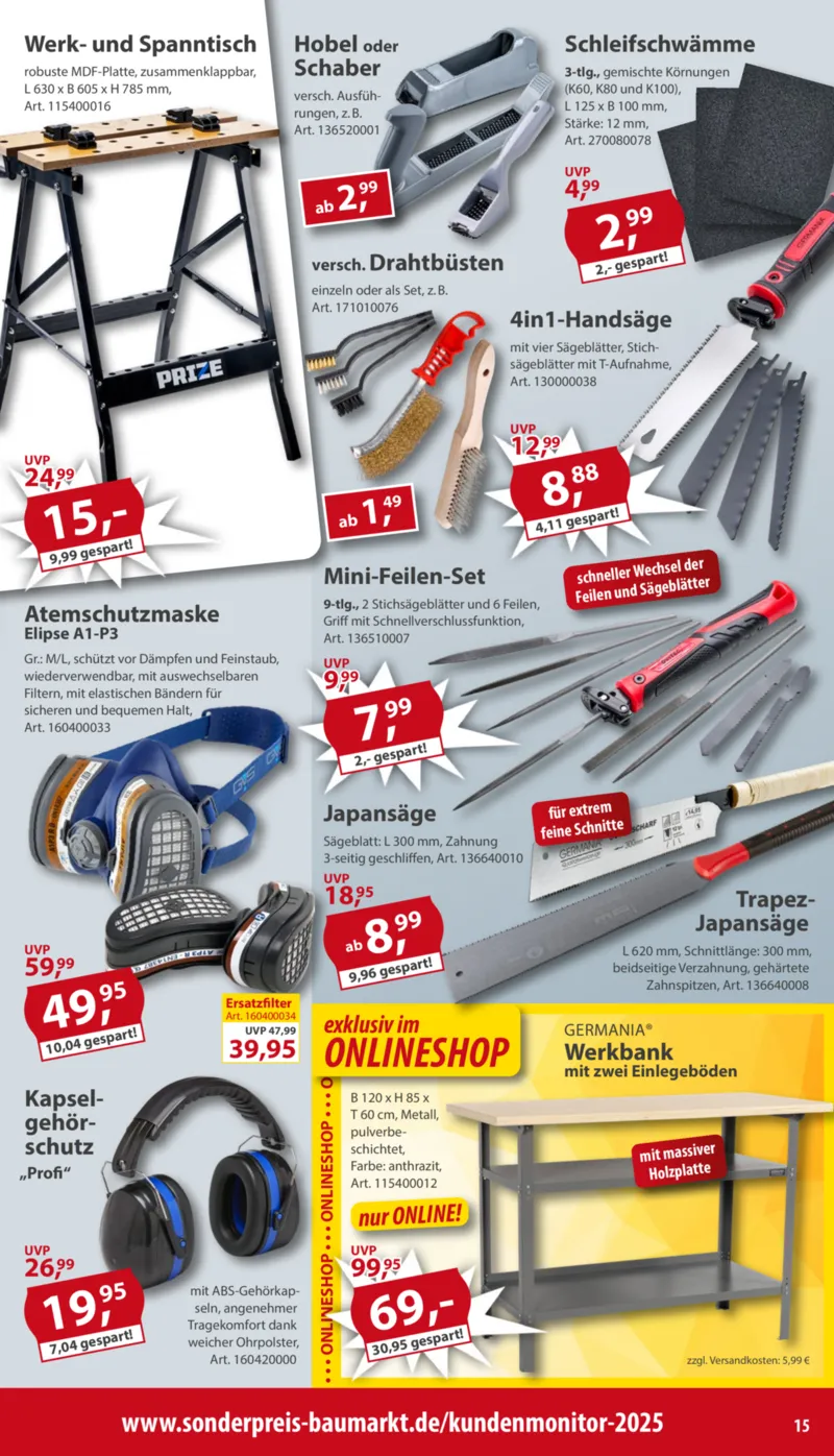 Sonderpreis Baumarkt Prospekt vom 13.12.2025, Seite 15