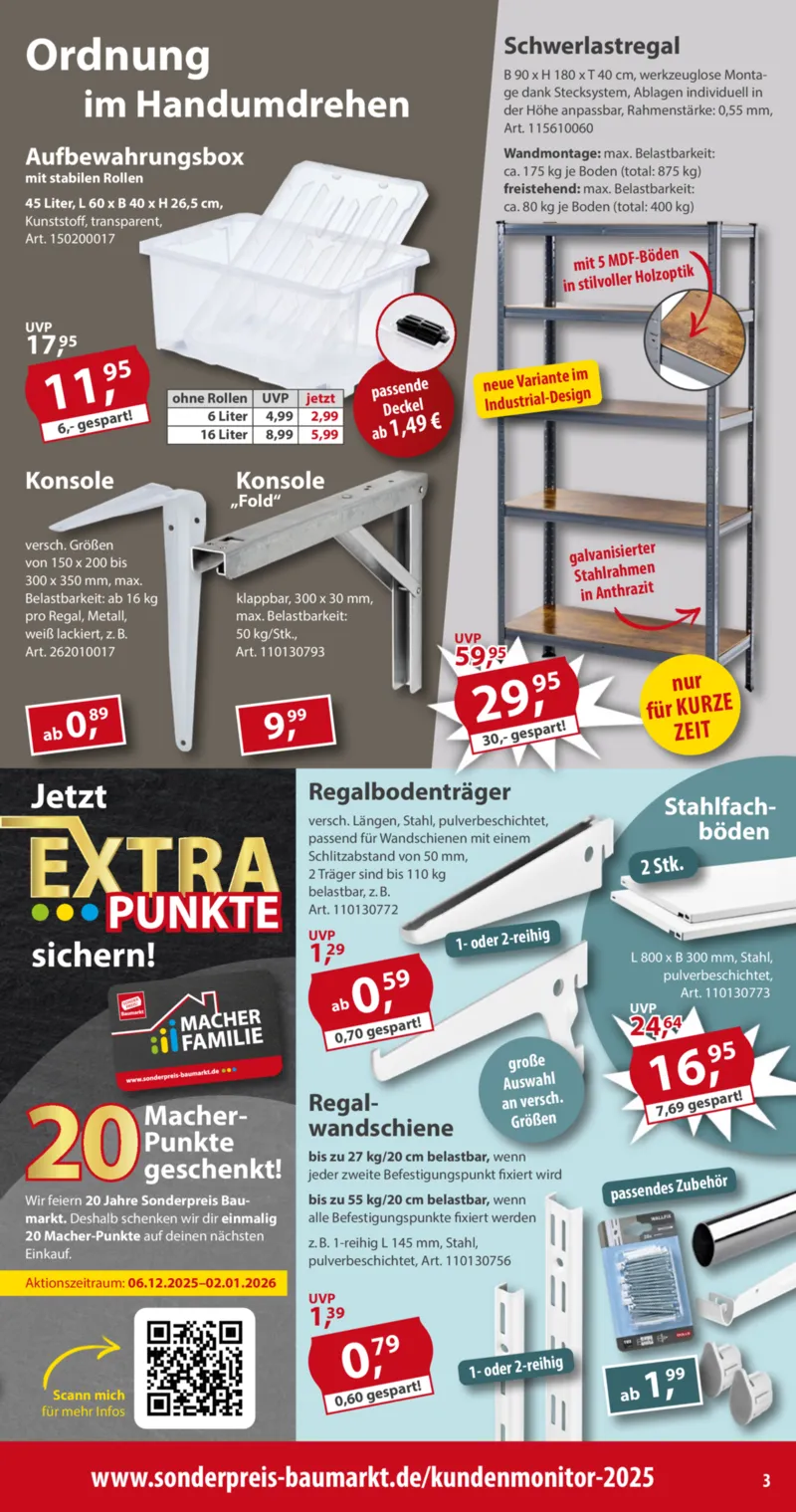 Sonderpreis Baumarkt Prospekt vom 13.12.2025, Seite 3