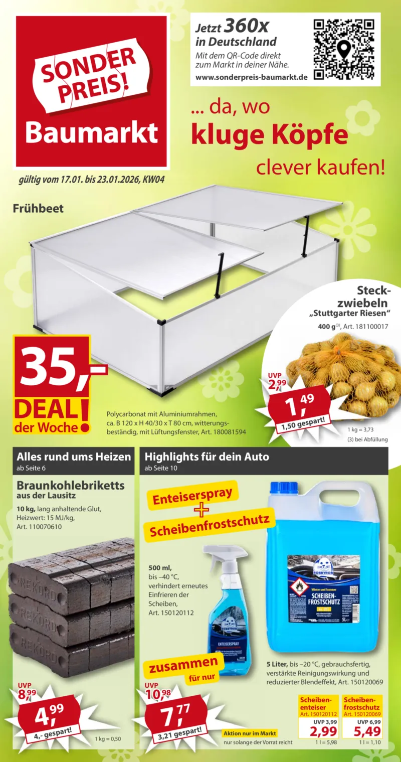 Sonderpreis Baumarkt Prospekt vom 17.01.2026, Seite 1