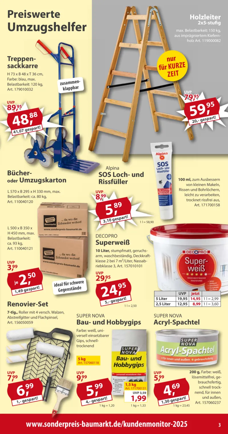 Sonderpreis Baumarkt Prospekt vom 17.01.2026, Seite 3