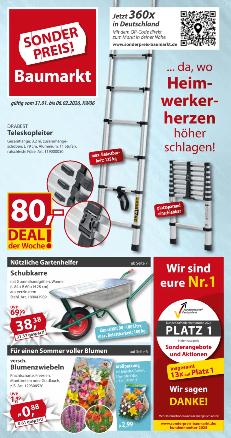 Sonderpreis Baumarkt Prospekt vom 31.01.2026, Seite 1