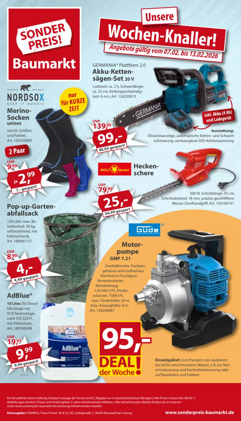Sonderpreis Baumarkt Prospekt vom 07.02.2026, Seite 1