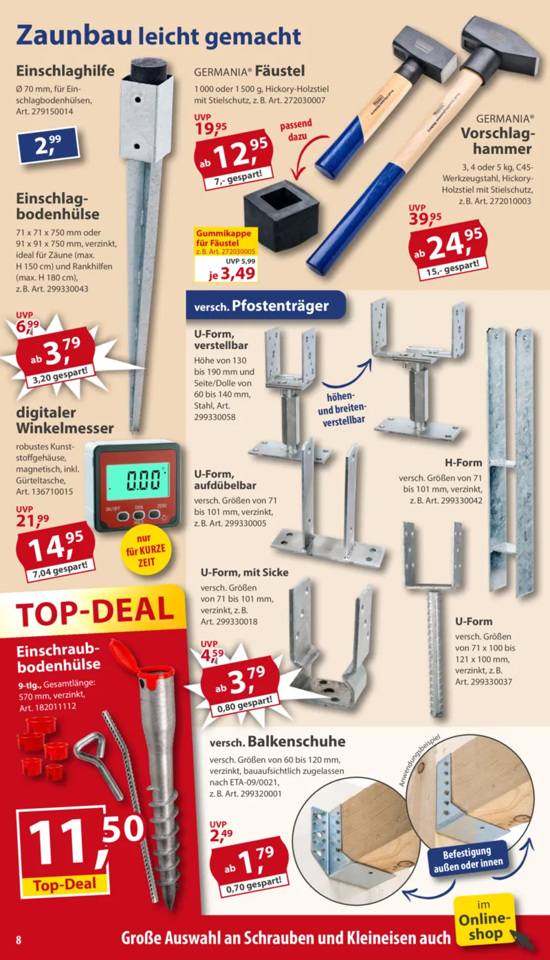 Sonderpreis Baumarkt Prospekt vom 14.02.2026, Seite 8