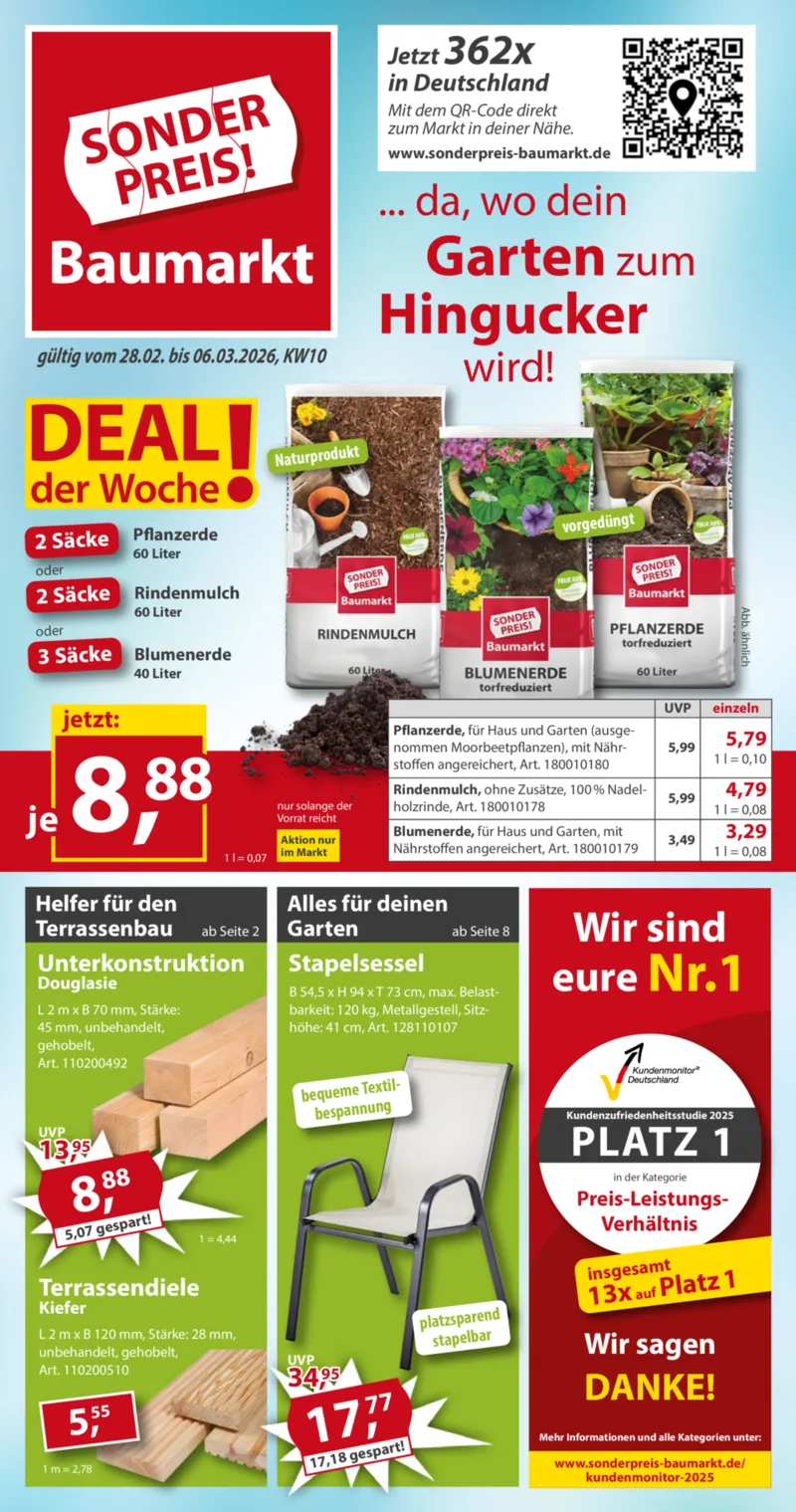 Sonderpreis Baumarkt Prospekt vom 28.02.2026, Seite 1