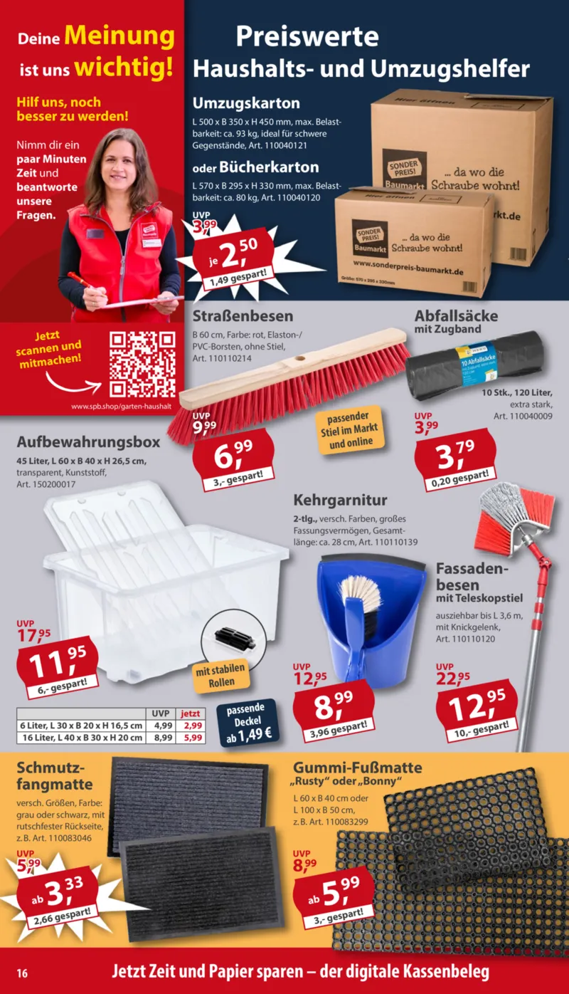 Sonderpreis Baumarkt Prospekt vom 07.03.2026, Seite 16