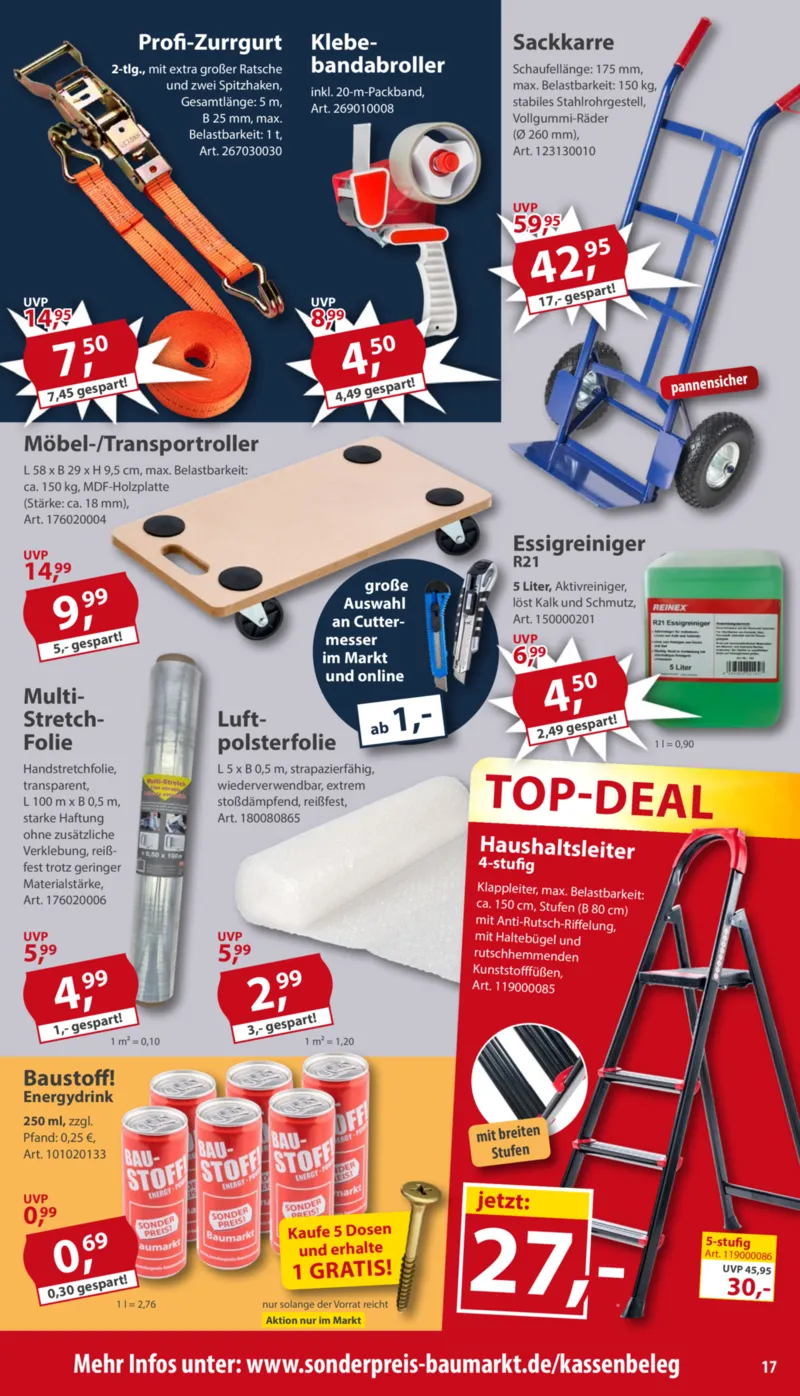 Sonderpreis Baumarkt Prospekt vom 07.03.2026, Seite 17