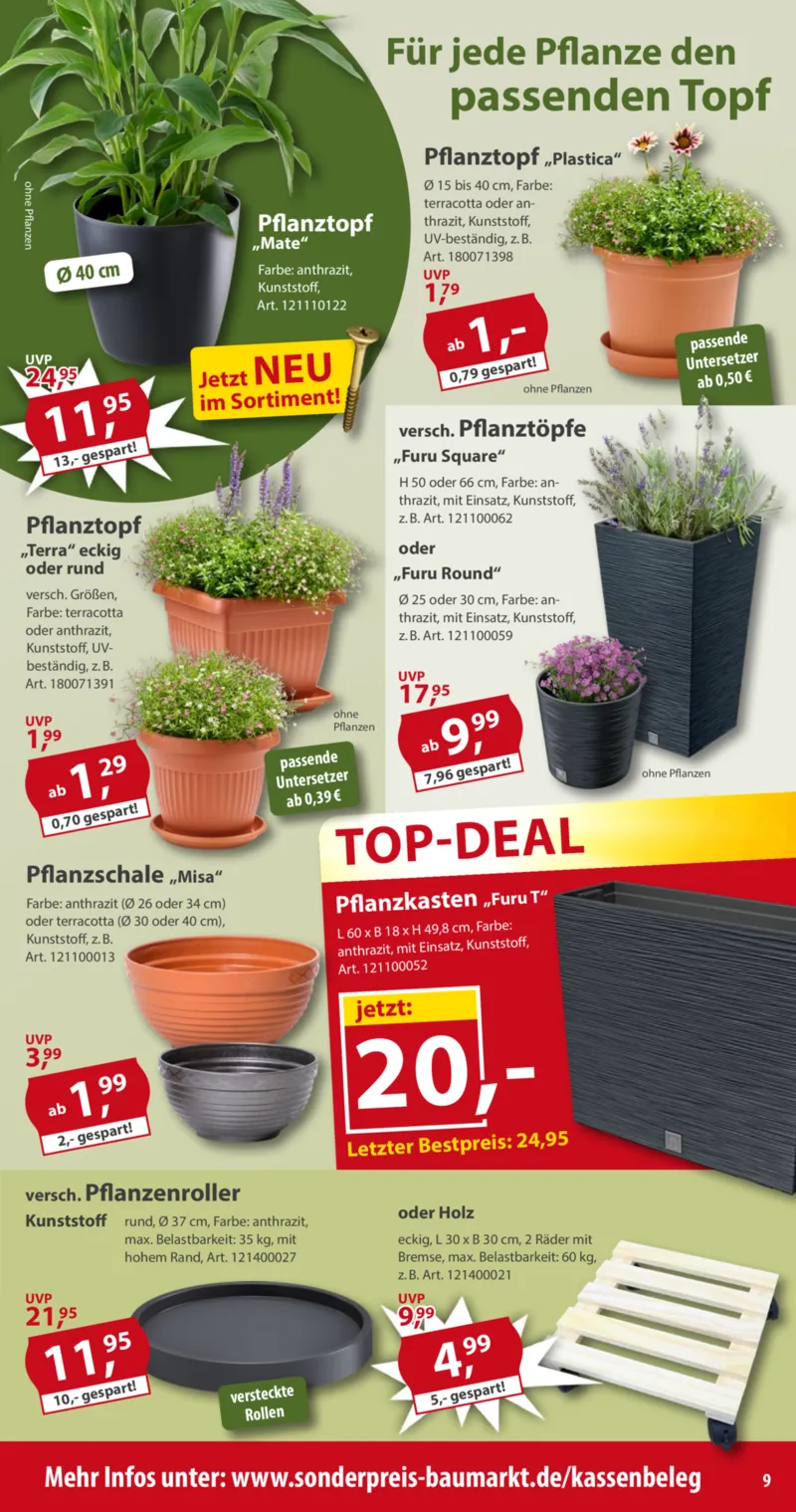 Sonderpreis Baumarkt Prospekt vom 07.03.2026, Seite 9