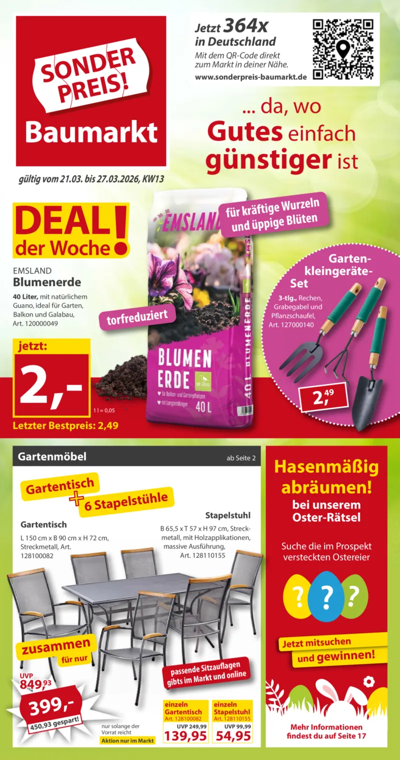 Sonderpreis Baumarkt Prospekt vom 21.03.2026, Seite 1